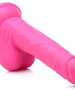6.5 Inch Dildo with Balls - Pink - Image 5