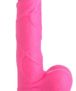 6.5 Inch Dildo with Balls - Pink - Image 4