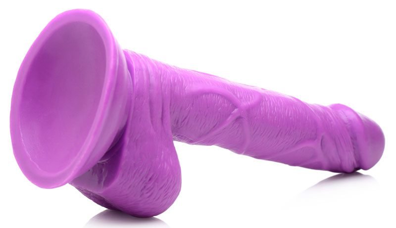 6.5 Inch Dildo with Balls - Purple - Image 6