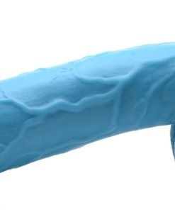 8.25 Inch Dildo with Balls - Blue - Image 6