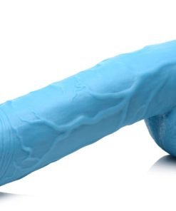 8.25 Inch Dildo with Balls - Blue - Image 5