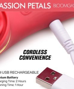 Passion Petals 10X Silicone Suction Rose Vibrator - Red - Image 4