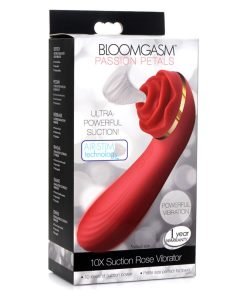 Passion Petals 10X Silicone Suction Rose Vibrator - Red - Image 7