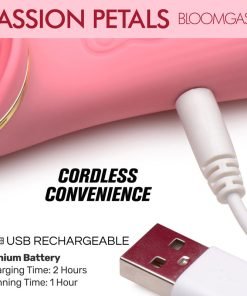Passion Petals 10X Silicone Suction Rose Vibrator - Pink - Image 4