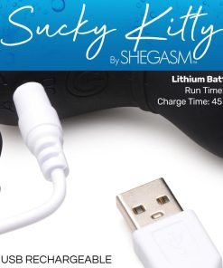 Sucky Kitty Silicone Clitoral Stimulator - Black - Image 5