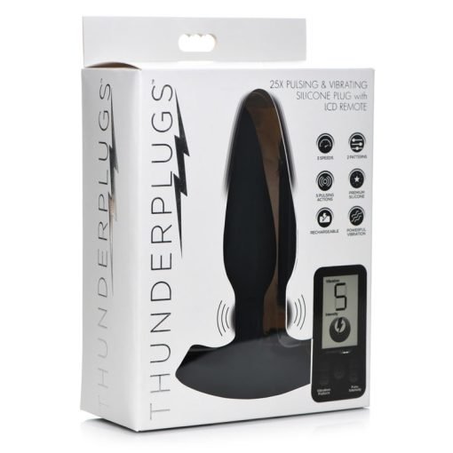 25X Pulsing and Vibrating Silicone Plug with Remote - Image 7
