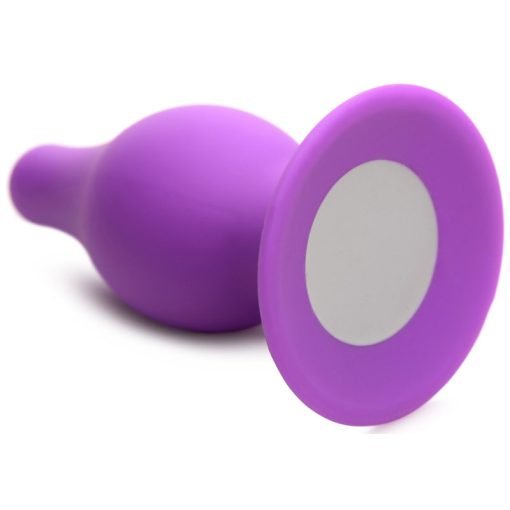 Squeezable Tapered Medium Anal Plug - Purple - Image 4