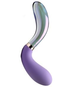 10X Pari Dual Ended Wavy Silicone and Glass Vibrator - Image 5