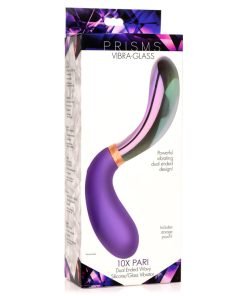 10X Pari Dual Ended Wavy Silicone and Glass Vibrator - Image 7