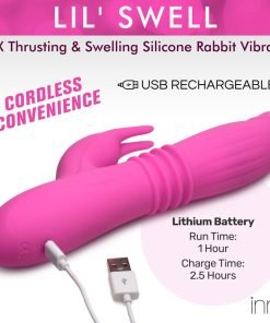 35X Lil Swell Thrusting and Swelling Silicone Rabbit Vibrator - Image 7