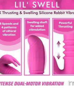 35X Lil Swell Thrusting and Swelling Silicone Rabbit Vibrator - Image 2