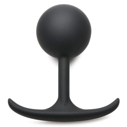 Premium Silicone Round Weighted Anal Plug - XL - Image 3