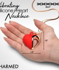 10X Vibrating Silicone Heart Necklace - Image 4
