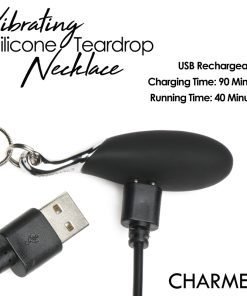 10X Vibrating Silicone Teardrop Necklace - Image 8
