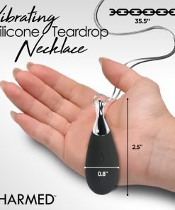 10X Vibrating Silicone Teardrop Necklace - Image 4