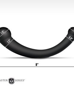 10X Vibra-Crescent Vibrating Silicone Dual-Ended Dildo - Black - Image 5