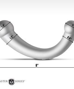 10X Vibra-Crescent Vibrating Silicone Dual-Ended Dildo - Silver - Image 5