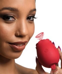 The Double Tease Rose 10X Sucking and Licking Silicone Stimulator - Image 2