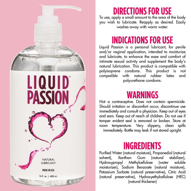 Liquid Passion Natural Lubricant - 16oz - Image 5