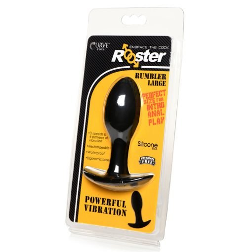 Rumbler Vibrating Silicone Butt Plug - Large - Image 5
