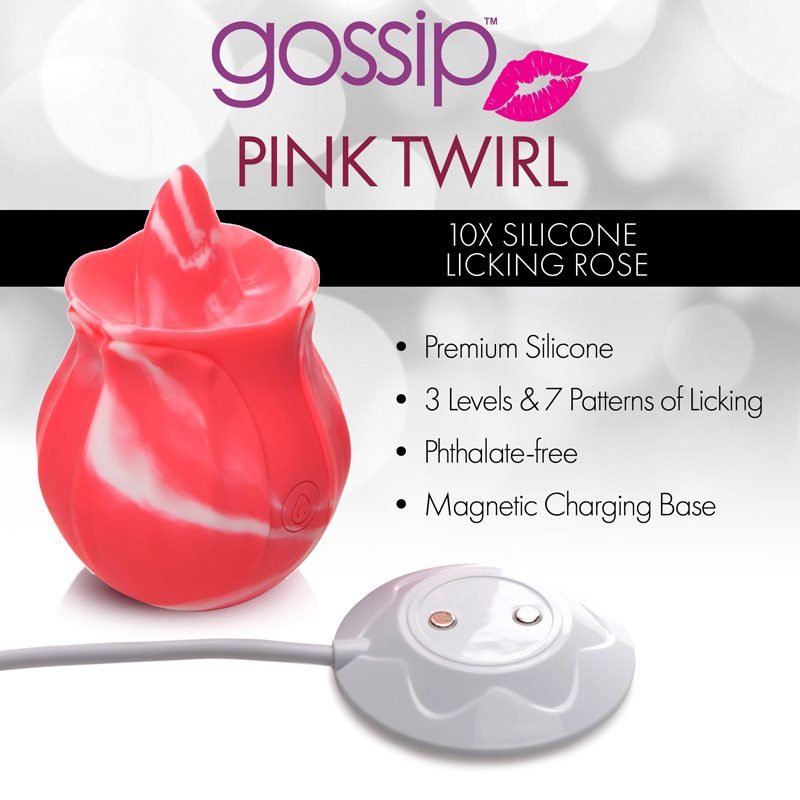 10X Pink Twirl Silicone Licking Rose - Image 4