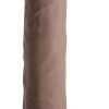 Silexpan Dark Hypoallergenic Silicone Dildo with Balls - 10 Inch