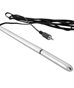 Stylish silver stylus pen with black cable