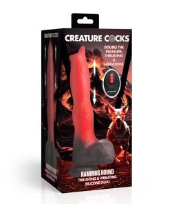 Ramming Hound Thruster and Vibrator Silicone Dildo in packaging
