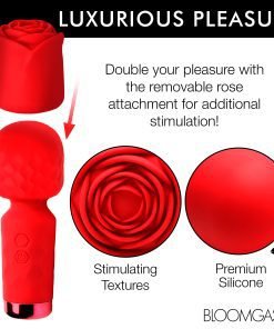 Pleasure Rose-Petite Mini Silicone Rose Wand - Image 3