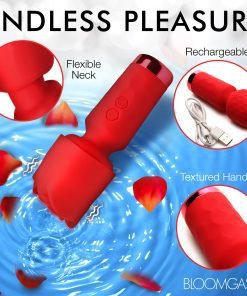 Pleasure Rose-Petite Mini Silicone Rose Wand - Image 7