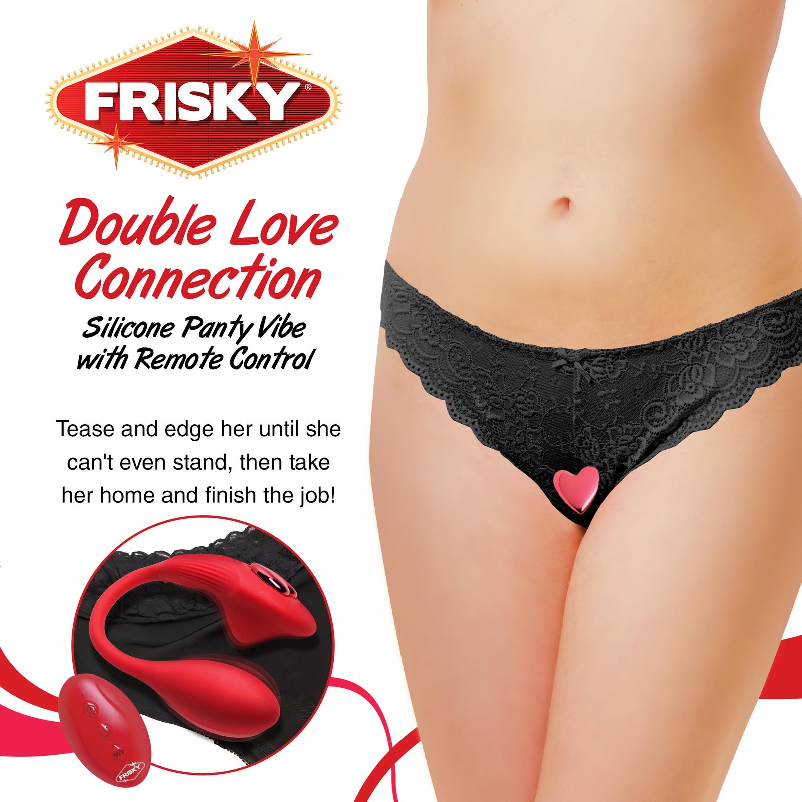 Double Love Connection Silicone Panty Vibe with Remote Control - Image 2