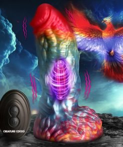 Rainbow Phoenix Vibrating Silicone Dildo with Remote