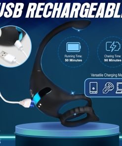 Vibrating Silicone Cock Ring and Anal Stimulator - Image 5