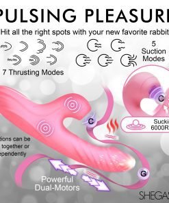 Candy-Thrust Silicone Thrusting and Sucking Rabbit Vibrator - Image 6