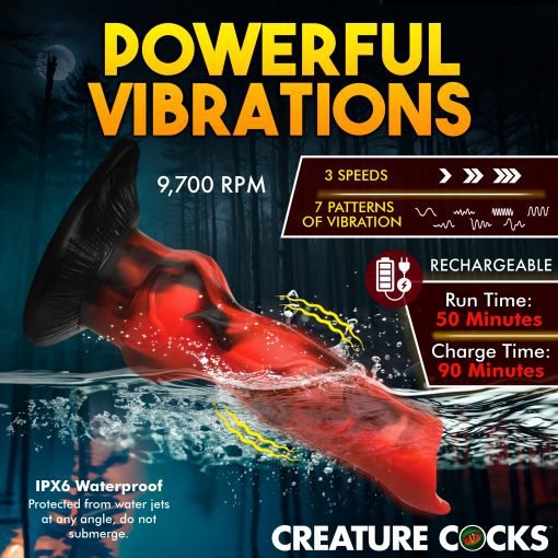 Powerful vibrating device in water showcasing its features