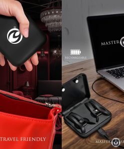 Compact and rechargeable travel-friendly gadget in a stylish setting.