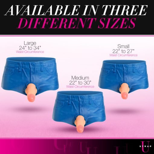Booty Shorts 6 Inch Dildo Silicone Strap On Harness - Medium - Image 8