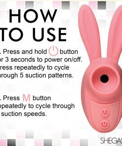 Sucky Bunny Clit Stimulator - Pink - Image 7