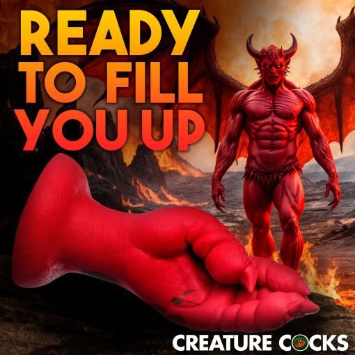 Demon Claw Fisting Silicone Dildo - Red - Image 3