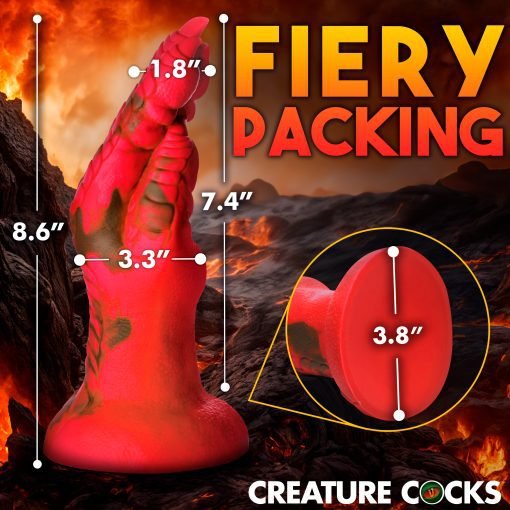 Demon Claw Fisting Silicone Dildo - Red - Image 4