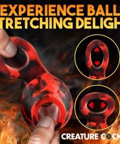 Hell Hound Silicone Girth Enhancer with Ball Strap - Medium - Image 3