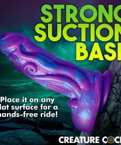 Colorful suction cup toy against a dramatic background