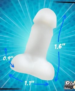 White novelty item with measurement indicators