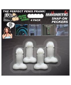 Magnetic snap-on novelty prank items in the shape of penises