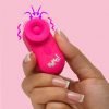 Vibrant pink device with sound feature held in a hand