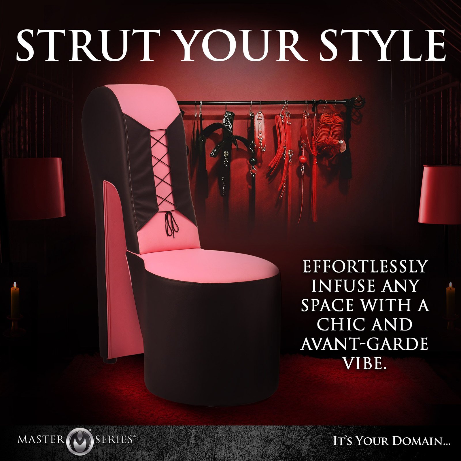 Pink Stiletto Corset Throne Chair - Image 7