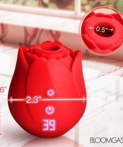 Red flower-shaped essential oil diffuser with digital display