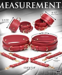 Crimson Captive Thigh, Wrist and Ankle Hog Tie Restraints - Image 6
