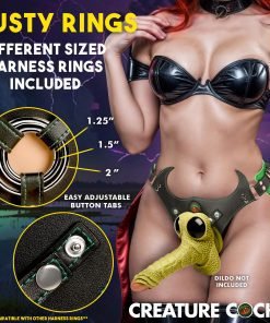 Different sized harness rings included with easy adjustable button tabs for a custom fit.
