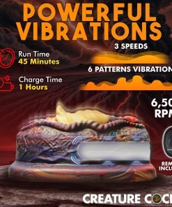 Vibrating device with remote control and multiple settings